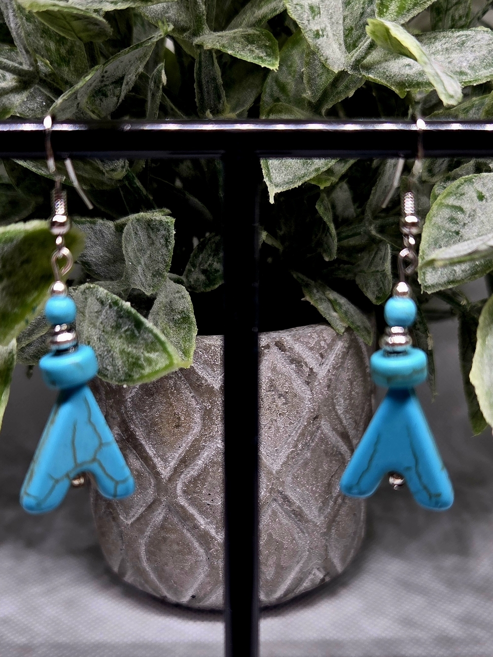 Turquoise Bead Drop Earrings - Women Jewelry